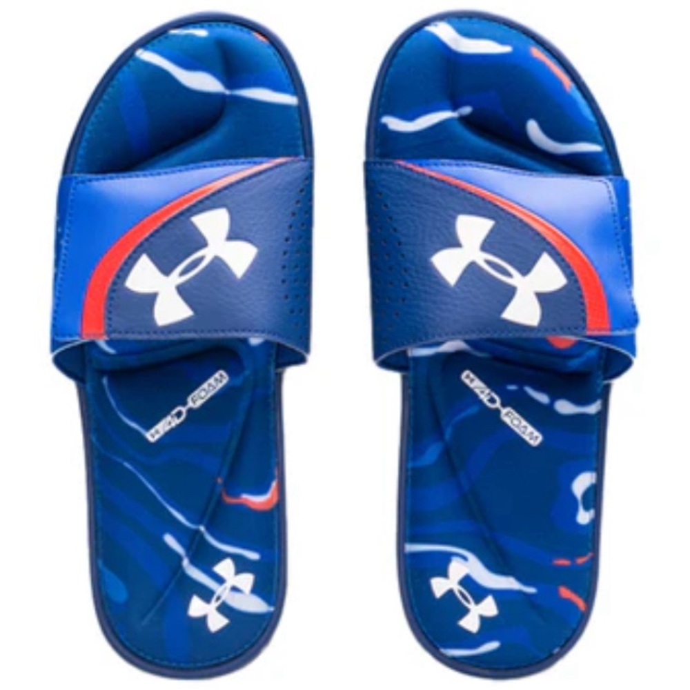 Under Armour Youth Foam Velcro Slides/Sandals - size 5Y